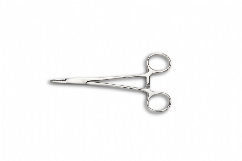 Straight Serrated Needle Holder, 14 cm Long