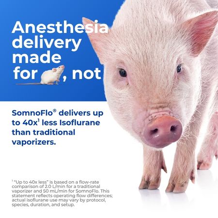 SomnoFlo is the low-flow anesthesia vaporizer for small animals, mice, rodents, rats, and exotic animals