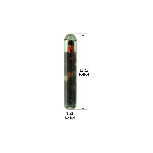 Mouse RFID microchips with sterile cannula for permanent lab animal ID