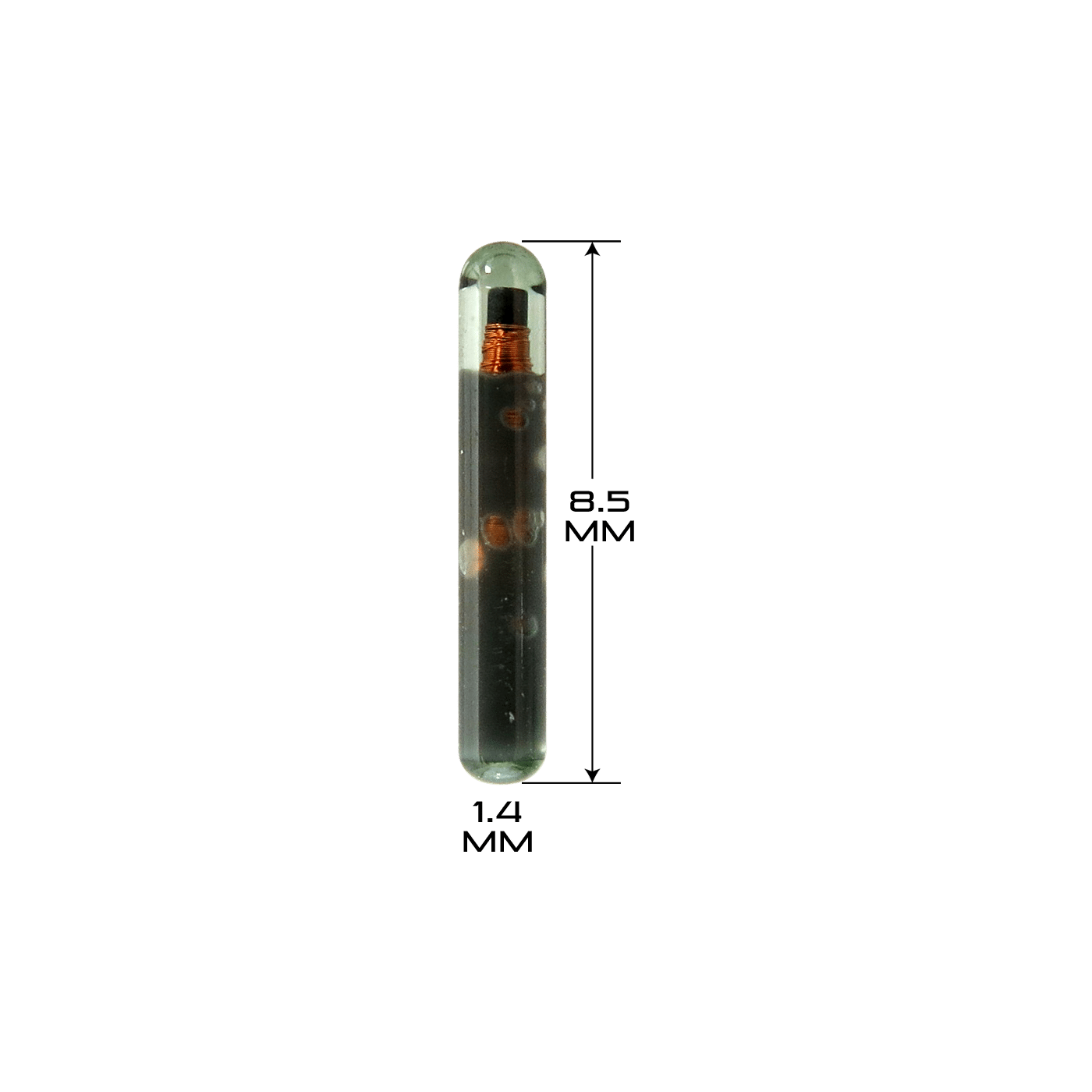 Mouse RFID microchips with sterile cannula for permanent lab animal ID